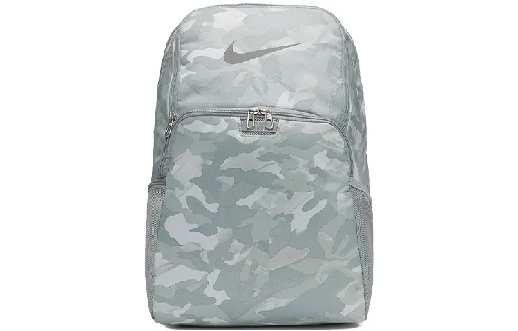 Nike Polyester Backpack Unisex Gray Camouflage