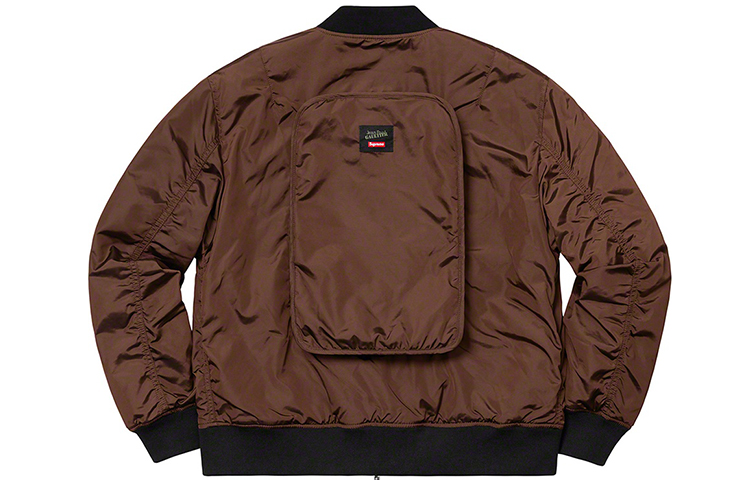 Куртка Supreme x Jean Paul Gaultier Reversible MA-1 (коричневая) — фото 2