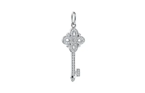 TIFFANY & CO. 18K White Gold With Diamond Charms & Pendants Women's