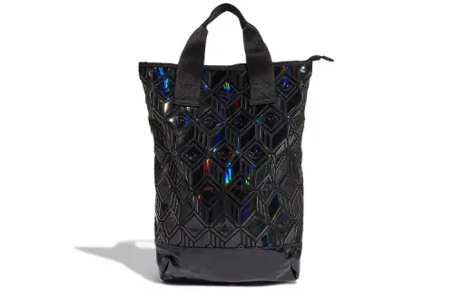 Adidas, three dimensional trend polyurethane school bag for leisure, black backpack, 3D