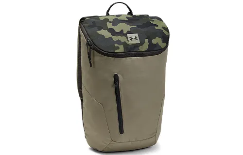 Under Armour Zip Closure Polyester Backpack Regular Unisex Gray/Camouflage