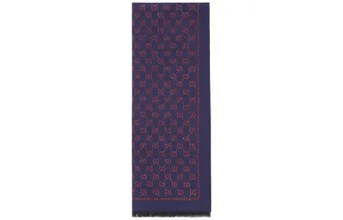 GUCCI Metallic Gg Wool Scarf