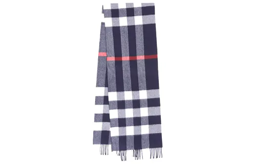Burberry Cashmere Knit Scarves Unisex Black Gray