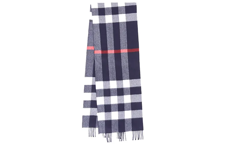 Burberry Cashmere Knit Scarves Unisex Black Gray