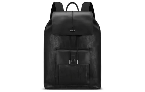 DIOR D Motion Smooth Calfskin Backpack Men's Black