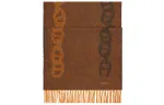 HERMES Knit Scarves Unisex Coffee