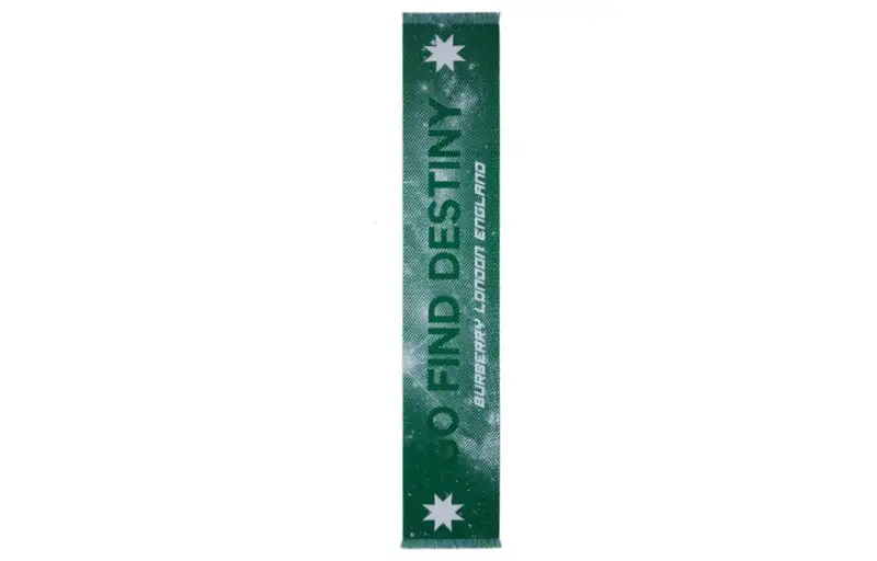 Burberry Wool Knit Scarves Unisex Dark Spruce Green