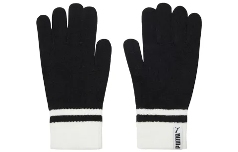 PUMA Knit Gloves Unisex Black White