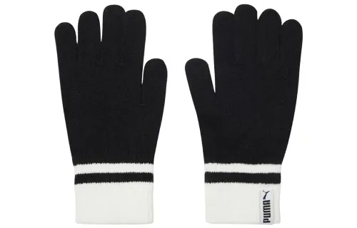 PUMA Knit Gloves Unisex Black White