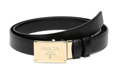 PRADA Leather Belts Women's Black