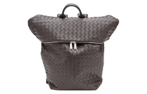 Bottega Veneta Intrecciato Sheepskin Handbag Backpack Men's Dark Chocolate