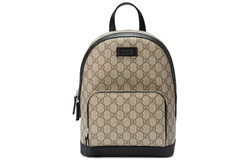 GUCCI Canvas With Leather Backpack Small Unisex Ebony