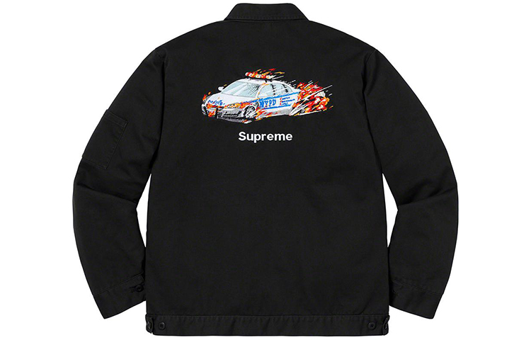 Supreme FW19 Week 2 Cop Car Embroidered Work Jacket    