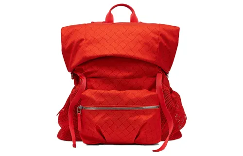 Bottega Veneta Jacquard Nylon Backpack Men's Tomato