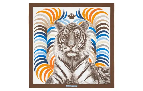 HERMES King Of Tigers Scarves Women's