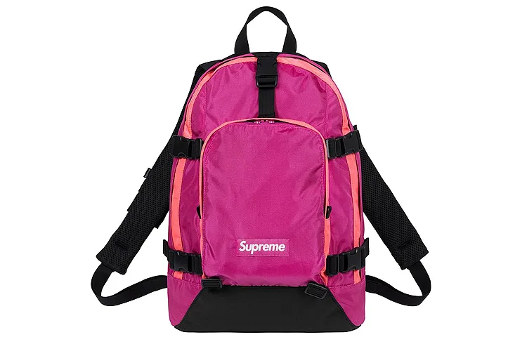 Supreme FW19Supreme FW19 Week 8 Athleisure Nylon Travel Bag Backpack Regular Unisex Rose Red