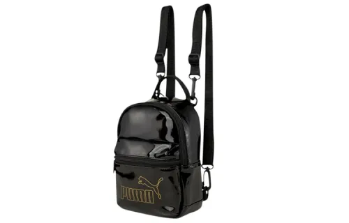 PUMA Shiny Patent Leather Backpack Regular Women's Black