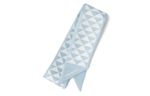triangle-logo twill scarf