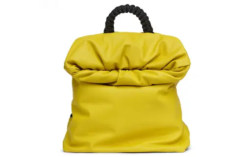 Bottega Veneta Cow Leather Backpack Men's Yellow