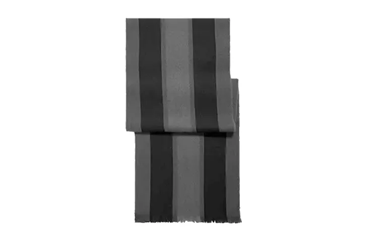 COACH Knit Scarves Men's Black Gray Stripes