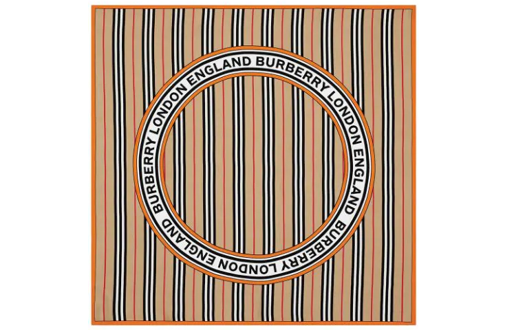 Платок Burberry шелковый (коричневый)