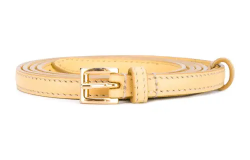 PRADA Leather Belts Women's Light Yellow