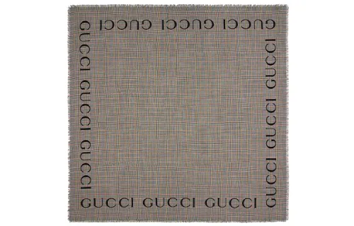 GUCCI Knit Scarves Unisex Multicolor Plaid