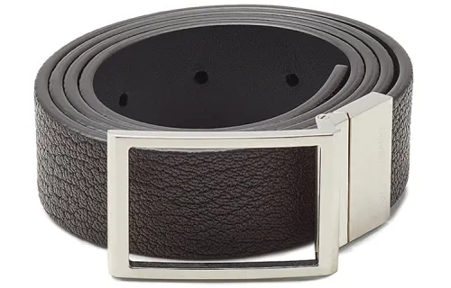Bottega Veneta Goatskin, Calfskin Leather Belts Men's Dark Chocolate Width 3cm