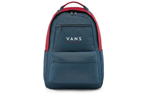Vans Polyester Backpack Regular Unisex Navy Blue/Red
