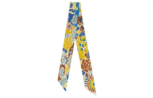 HERMES Silk Scarves Women's Mustard