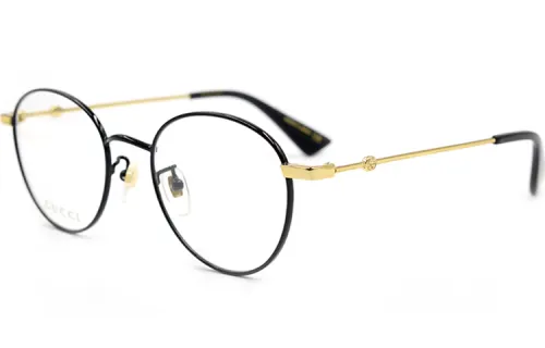 GUCCI Logo Round Eyeglass Frames Men's