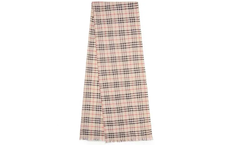 【Previous Season】plaid-check silk scarf