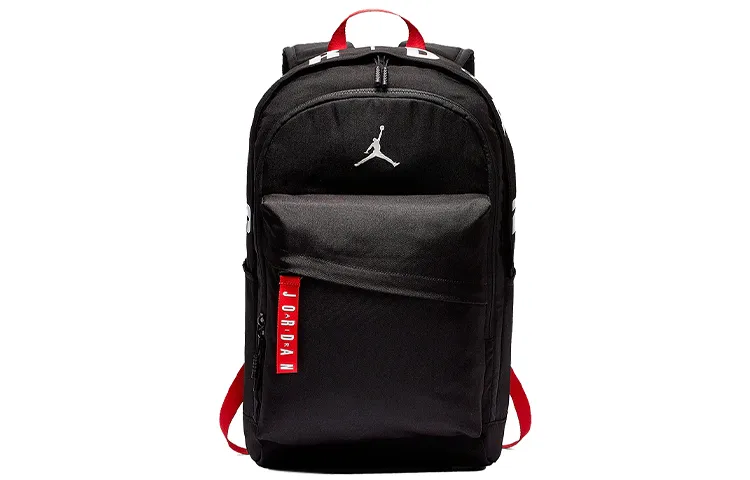 Jordan Polyester Backpack Regular Unisex Black Red