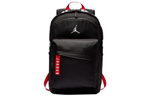 Jordan Polyester Backpack Regular Unisex Black Red