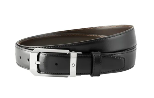 MONTBLANC Cow Leather Belts Men's Width 3cm