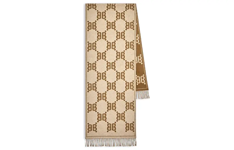 Gucci X Balenciaga The Hacker Project Allover Logo Macro Scarf