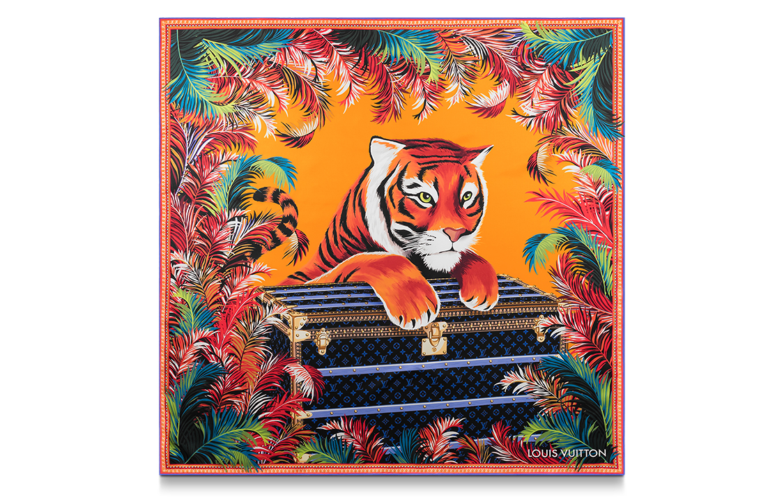 Женский шарф Louis Vuitton LV PRECIOUS TIGER (разноцветный)