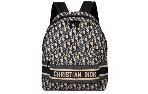 DIOR DIORTravel Backpack Blue DIOR Oblique Jacquard