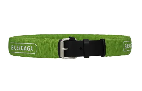 Balenciaga Leather Belts Men's Green