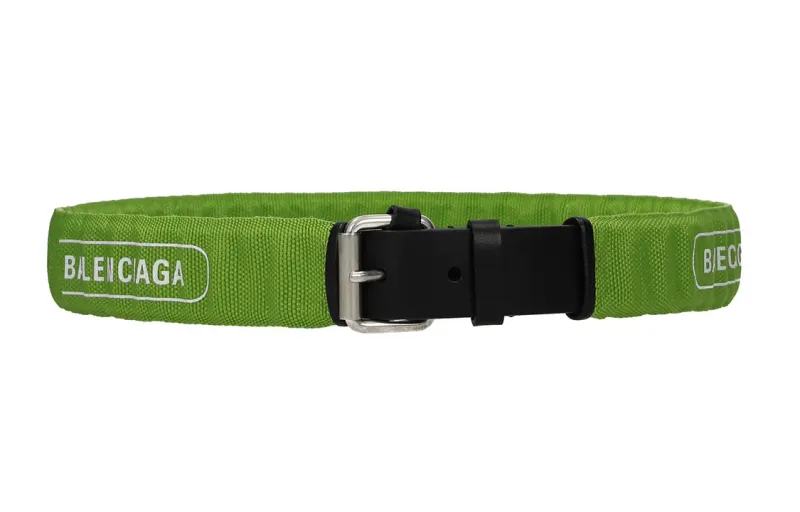 Balenciaga Leather Belts Men's Green