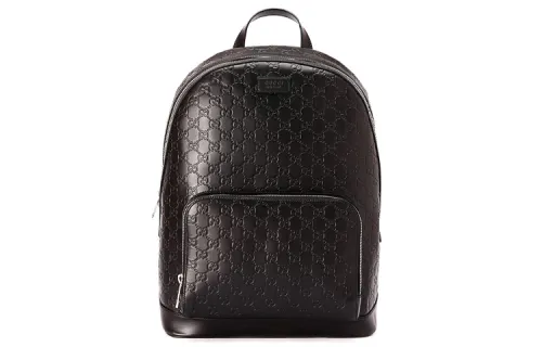GUCCI GG Matelassé Leather Backpack Men's Black