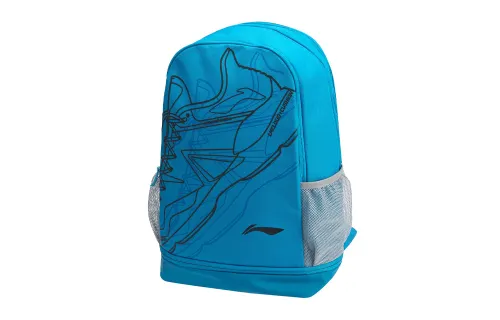 Li Ning Badminton Collection Athleisure Polyester Backpack Regular Unisex Blue