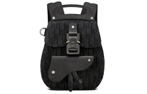 DIOR Saddle Cow Leather Backpack Mini Men's Black