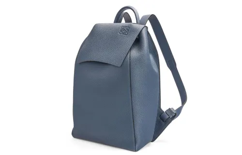 LOEWE Grain Calfskin Backpack Regular Men's Indigo
