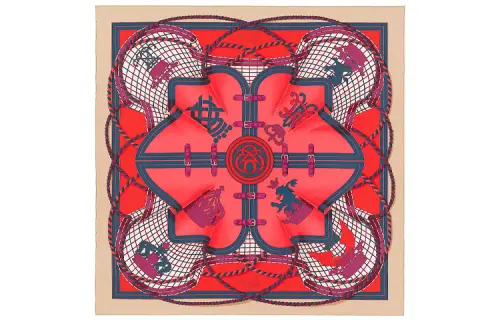 HERMES Scarves Women's Red