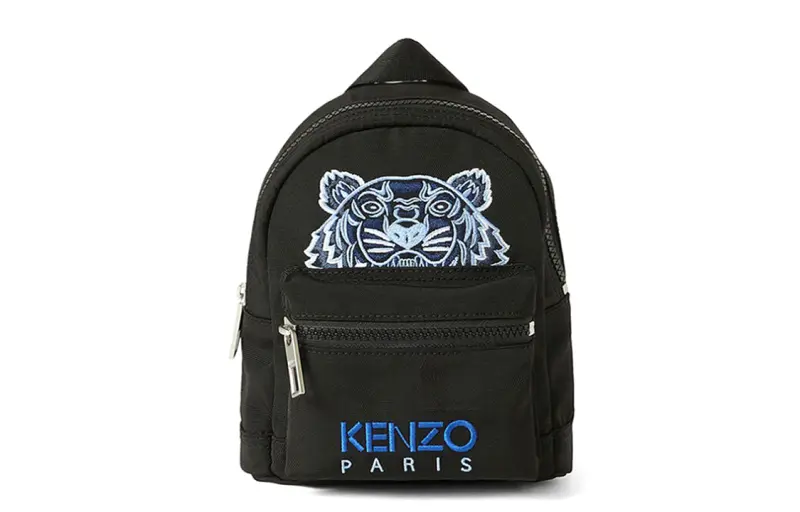 KENZO Polyester Backpack Mini Men's Black & Blue