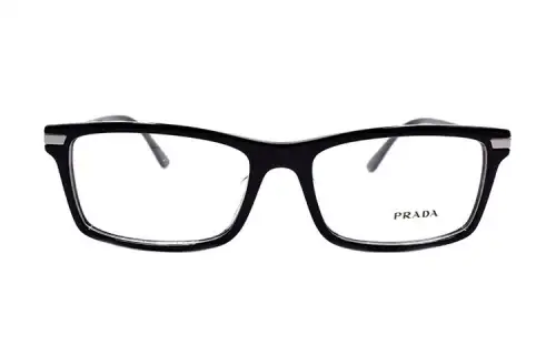 PRADA Square Eyeglass Frames Men's Black