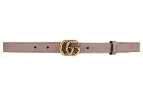 GUCCI GG Marmont Leather Belts Women's Pink Width 2cm