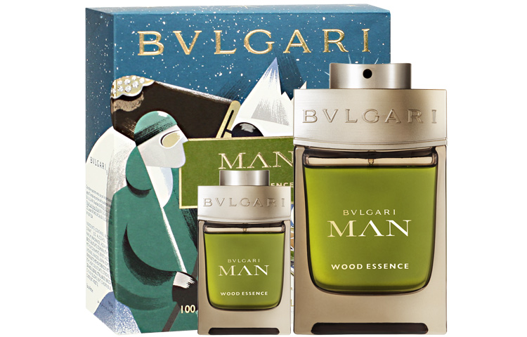 BVLGARI Bvlgari, men's gift box, wooden perfume, woody notes, 100 ml, 15 ml