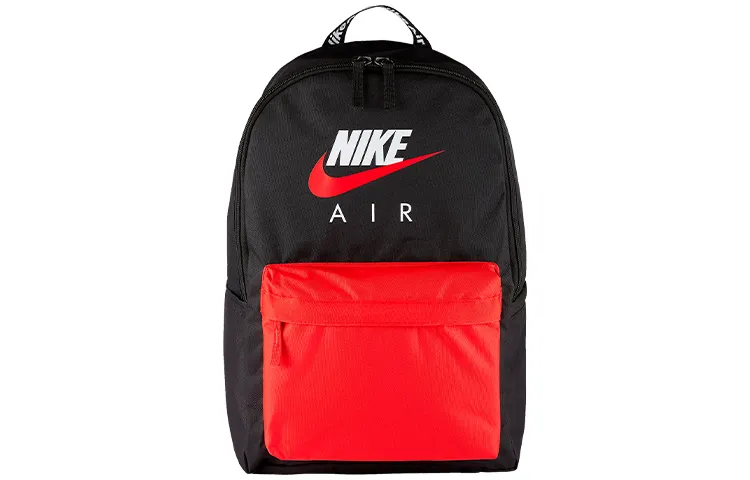 Nike Heritage Polyester Backpack Regular Unisex Black Red